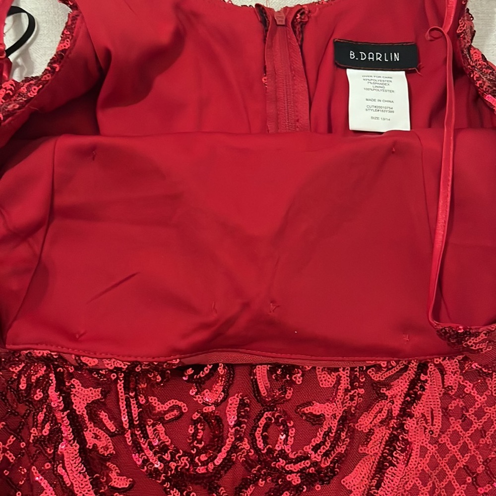 Show Stopper Red Dress With Sequence - image 5